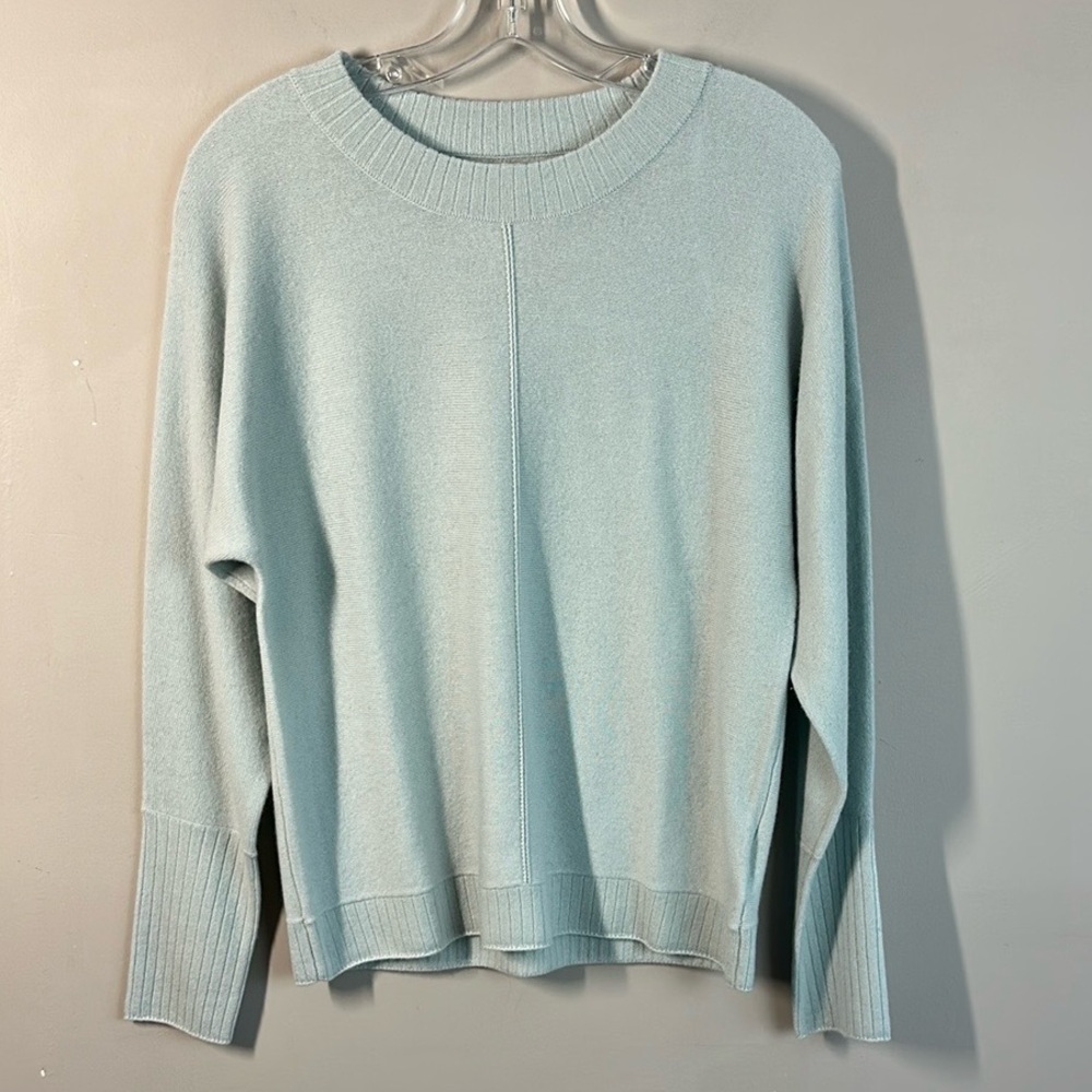 Joie Pastel Green 2-Ply Cashmere Crew Neck Sweater Size S